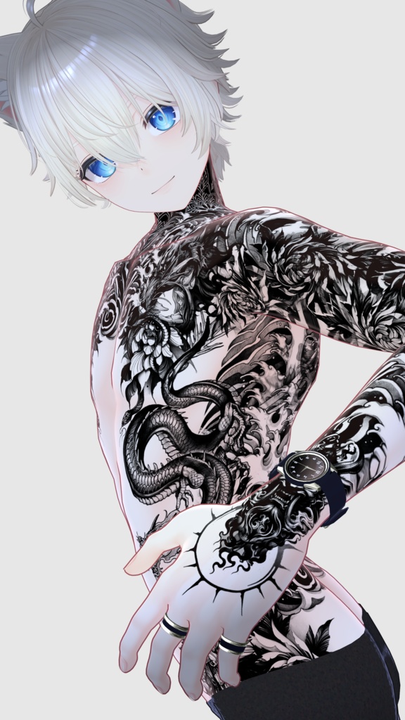 【Kanata-Oni Tattoos】 4k Textures 入れ墨 *テクスチャ*