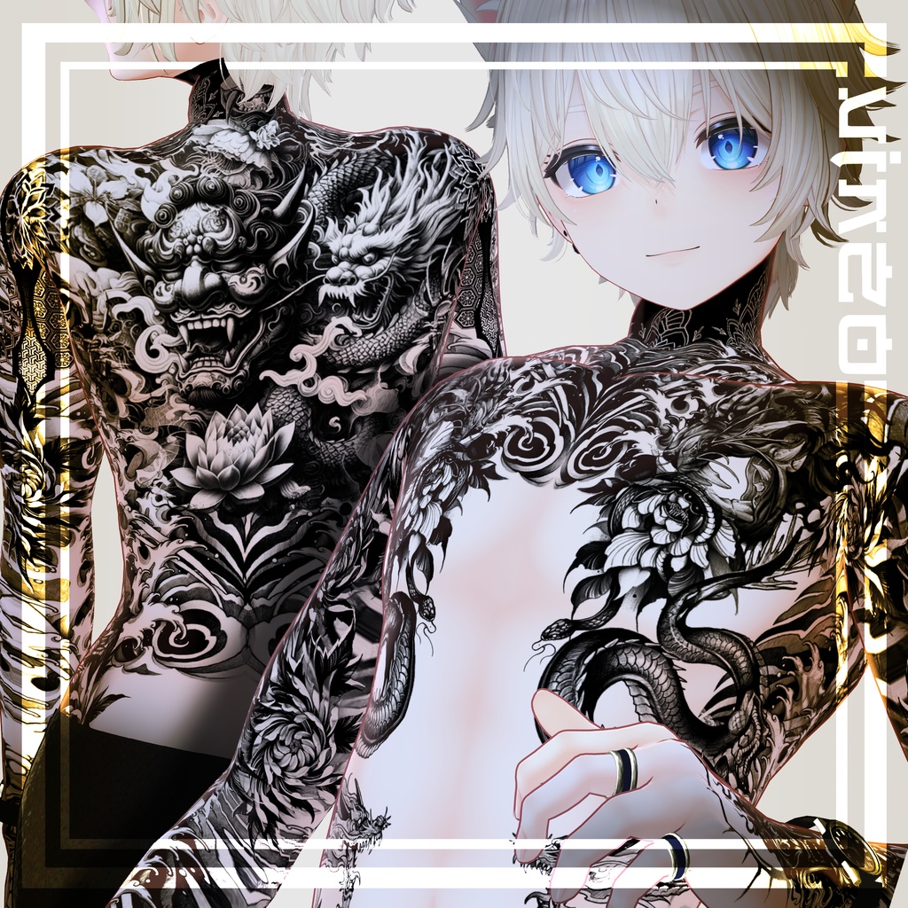 【Kanata-Oni Tattoos】 4k Textures 入れ墨 *テクスチャ*