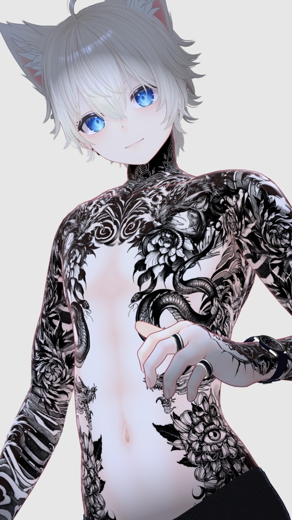 【Kanata-Oni Tattoos】 4k Textures 入れ墨 *テクスチャ*