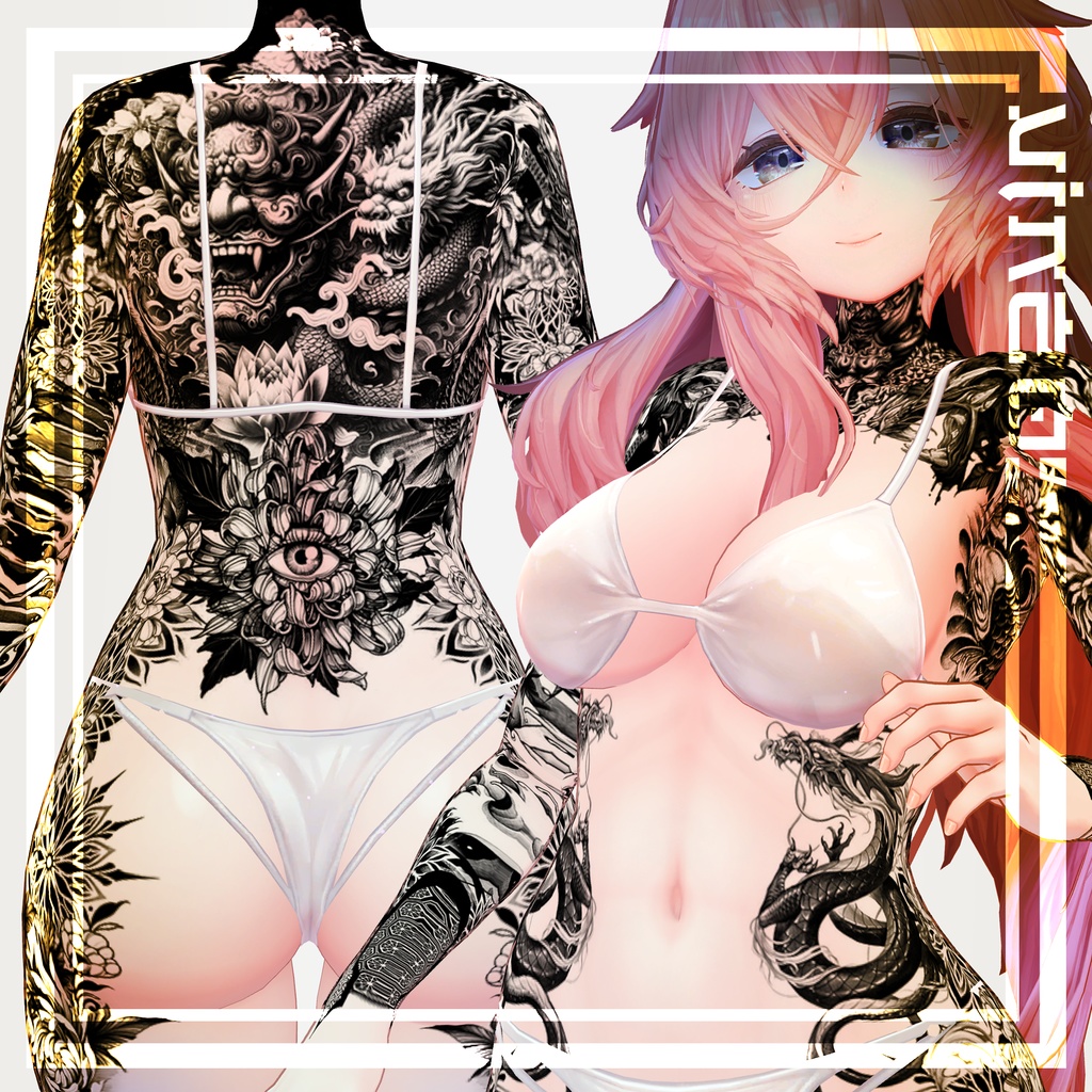 ‏【Liloumois-Oni Tattoos】 4k Textures 入れ墨 *テクスチャ* HD