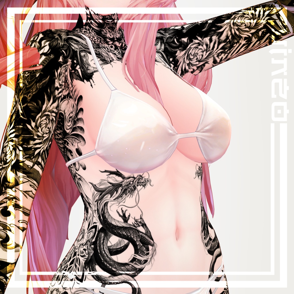 【Liloumois-Oni Tattoos】 4k Textures 入れ墨 *テクスチャ* HD
