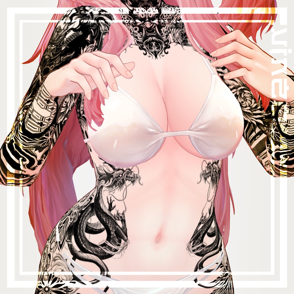 【Liloumois-Oni Tattoos】 4k Textures 入れ墨 *テクスチャ* HD
