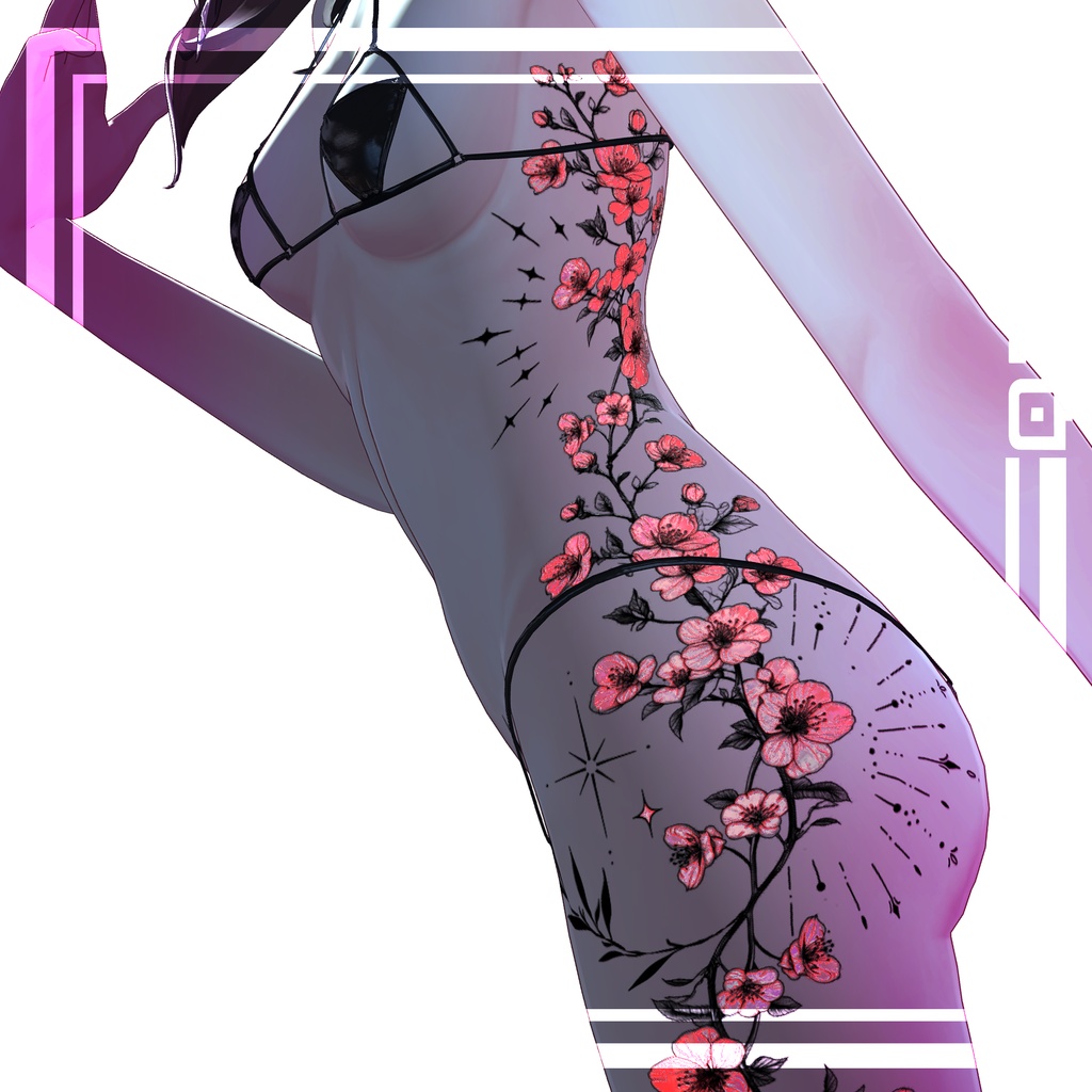 🌸桜Sakura Tattoos🌸 4k Textures 入れ墨 *テクスチャ* /HD