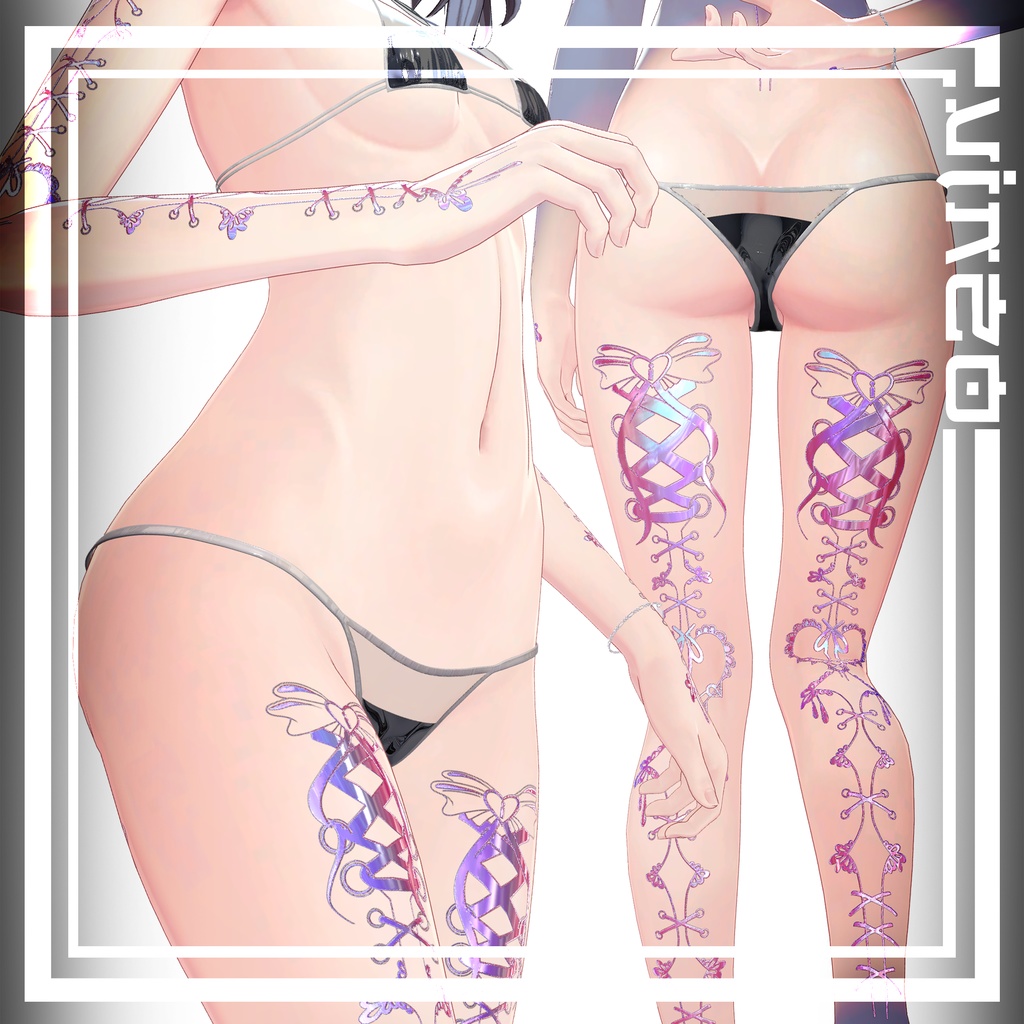 🎀Good Girl Tattoo🎀 4k Textures 入れ墨 *テクスチャ* /HD