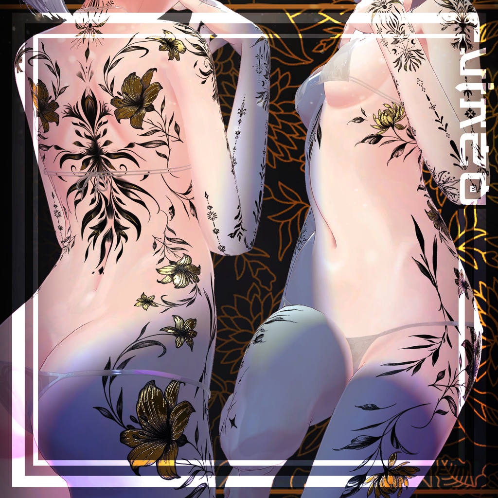 ⚜️Gold Tattoos⚜️ 4k Textures 入れ墨 *テクスチャ* /HD