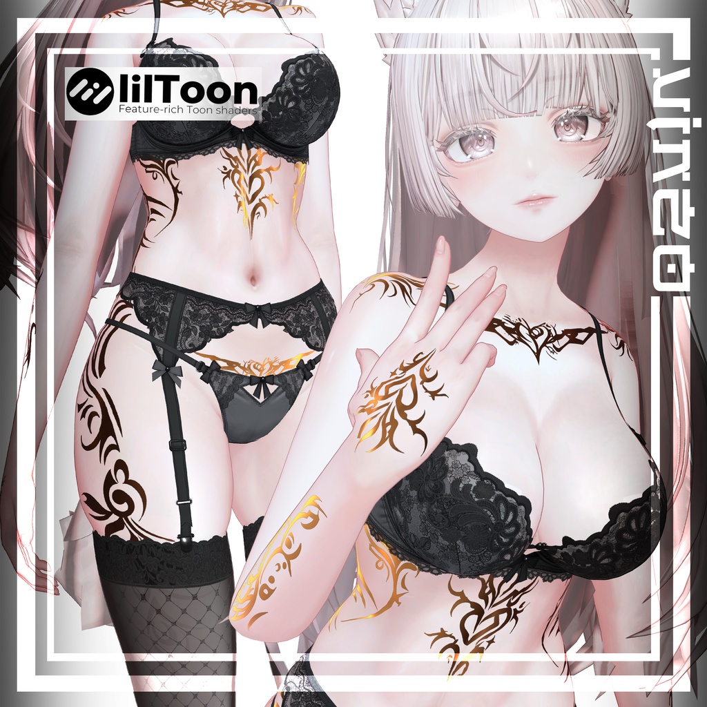 【🦊Kitsune Tattoos🦊】 4k Textures 入れ墨 *テクスチャ* /HD