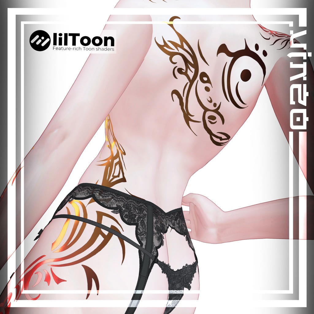 【🦊Kitsune Tattoos🦊】 4k Textures 入れ墨 *テクスチャ* /HD