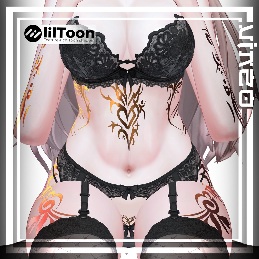 【🦊Kitsune Tattoos🦊】 4k Textures 入れ墨 *テクスチャ* /HD