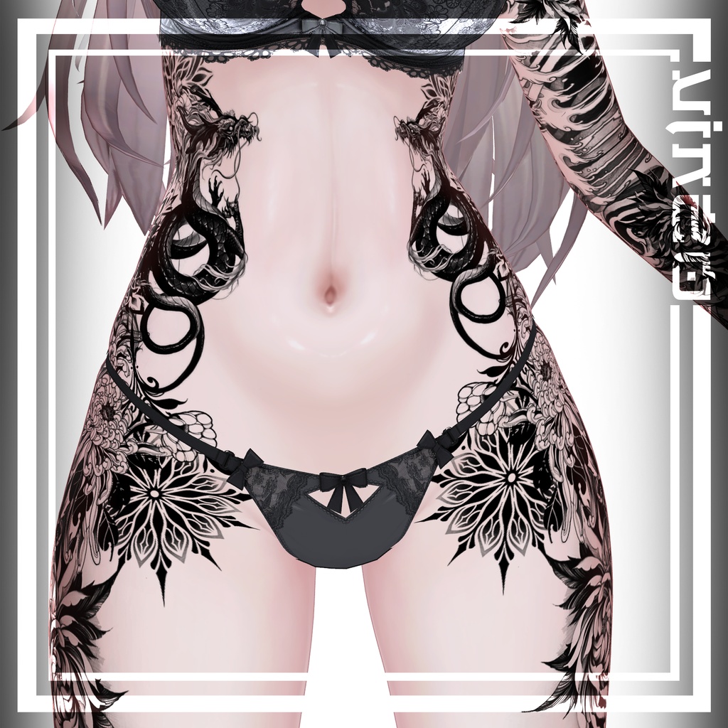 【Lumina-Oni Tattoos ルミナ】 4k Textures 入れ墨 - テクスチャ
