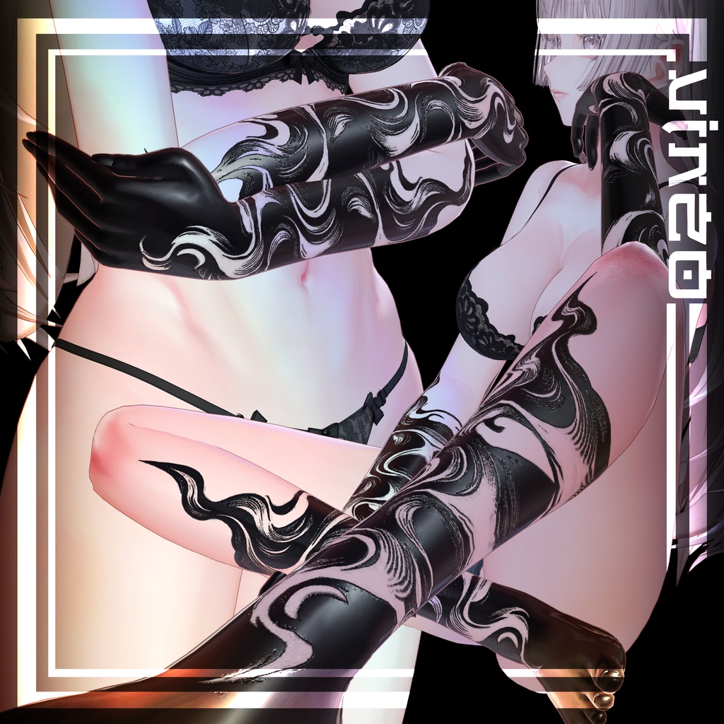 ❌Gothic Gloves-Legs Tattoo❌ 14 avatars 入れ墨 *テクスチャ* /HD 4k Textures