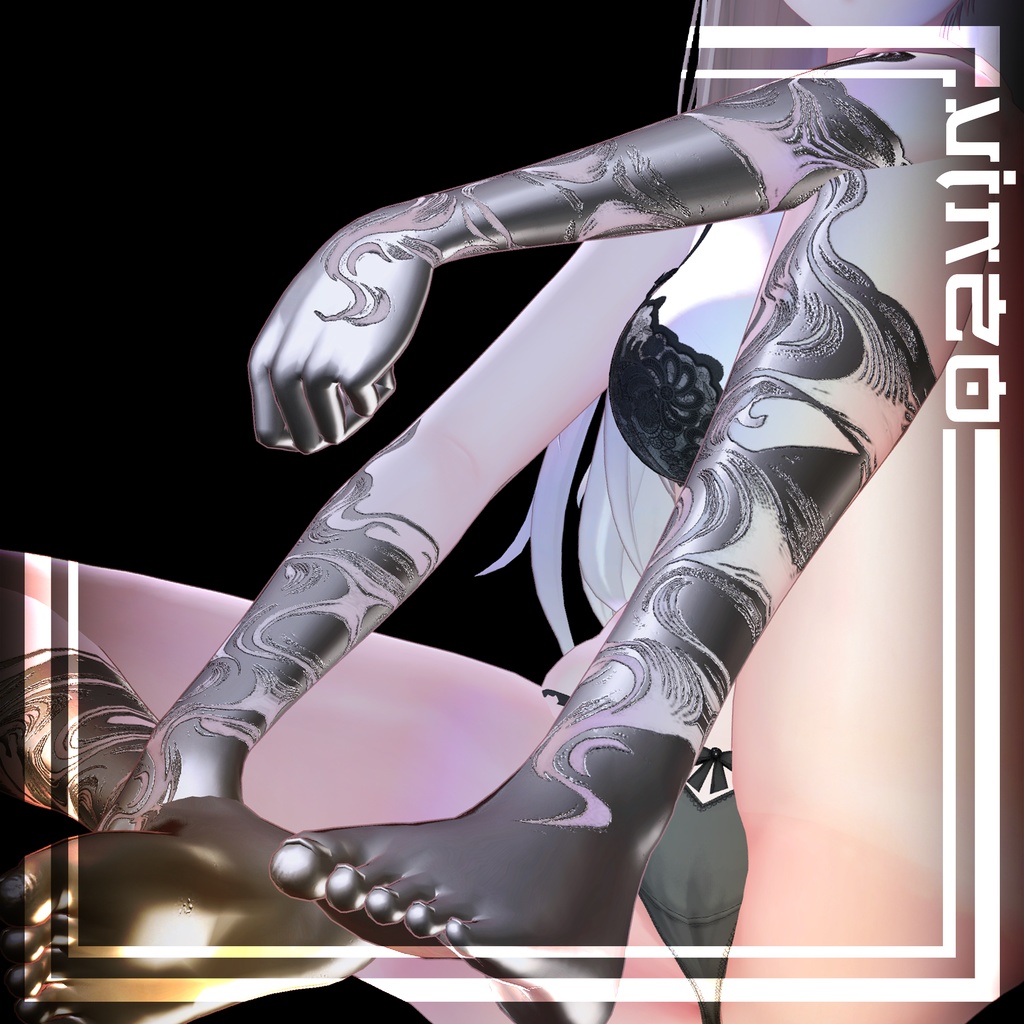 ❌Gothic Gloves-Legs Tattoo❌ 14 avatars 入れ墨 *テクスチャ* /HD 4k Textures