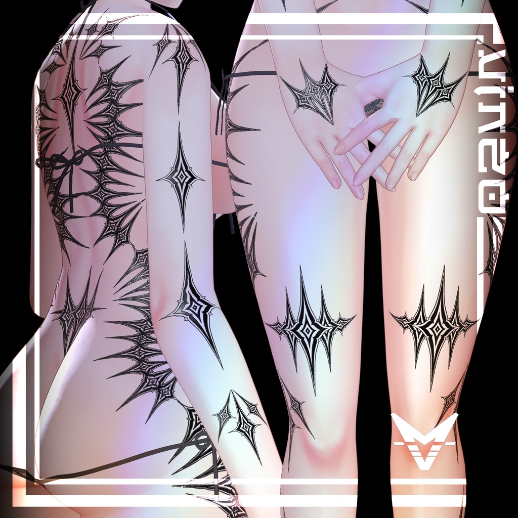 ⏮︎ Prismatic Tattoos ⏭︎ 14 avatars 入れ墨 *テクスチャ* /HD 4k Textures