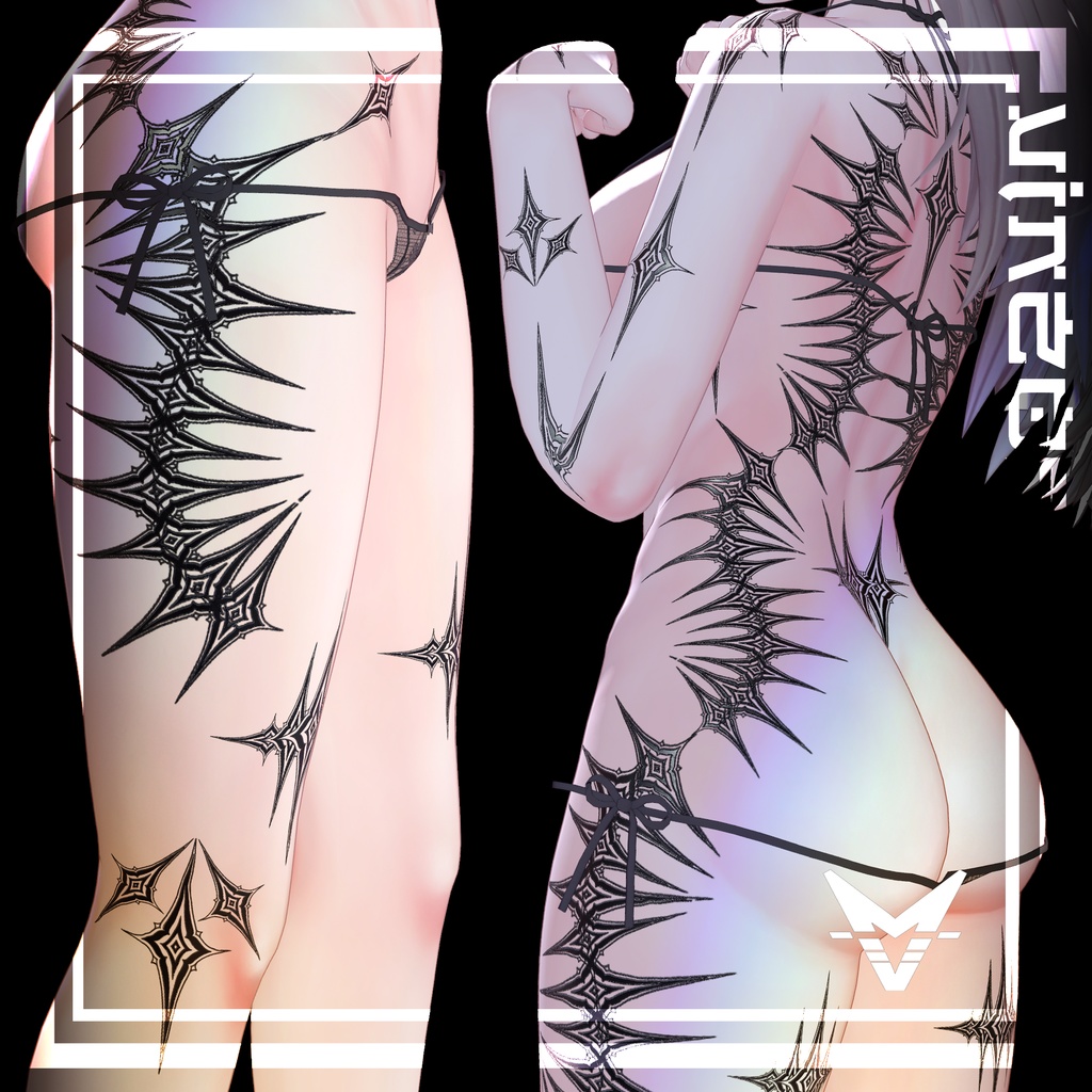 ⏮︎ Prismatic Tattoos ⏭︎ 14 avatars 入れ墨 *テクスチャ* /HD 4k Textures