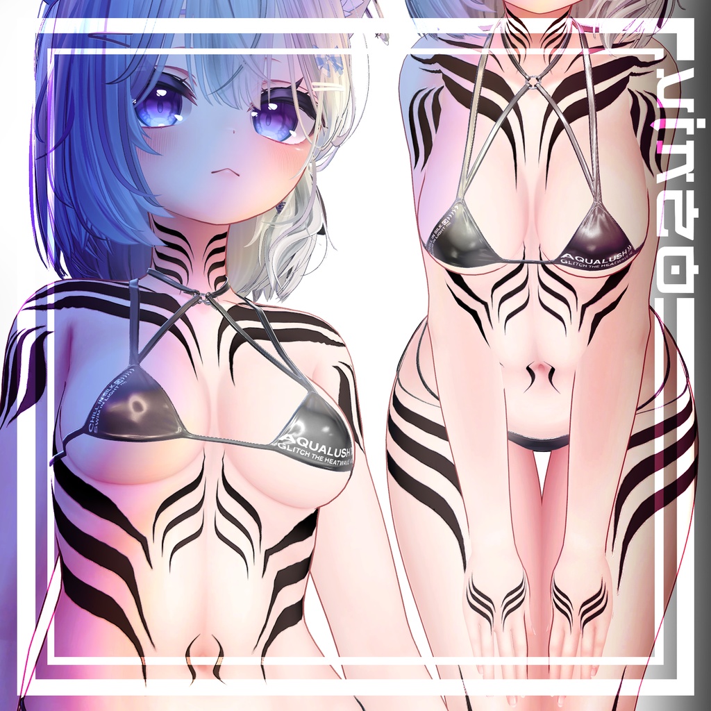 『Tattoos Blackout Ghost』  25 avatars 入れ墨 *テクスチャ* /HD 4k Textures