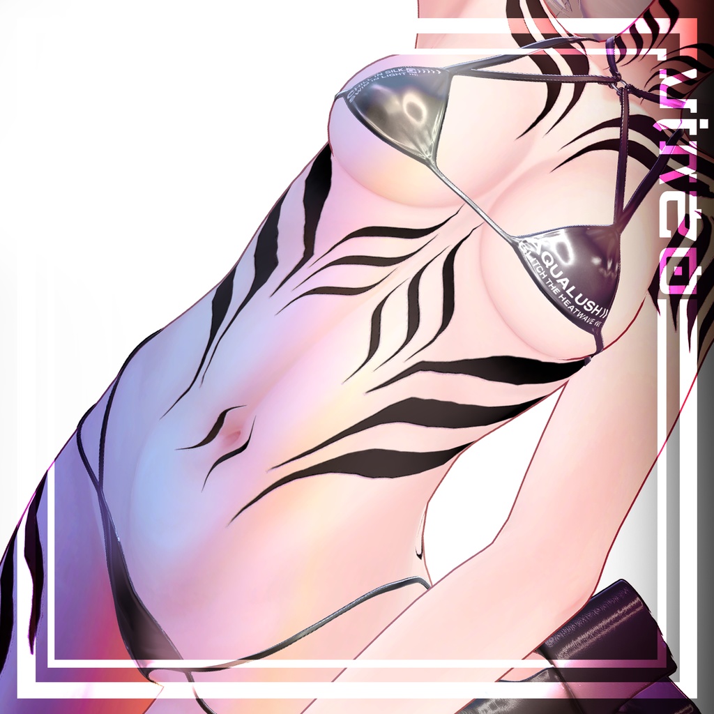 『Tattoos Blackout Ghost』 25 avatars 入れ墨 *テクスチャ* /HD 4k Textures