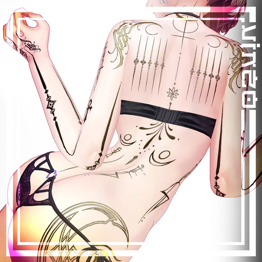 『冥界のタトゥ』 Tattoos 入れ墨 *テクスチャ* /HD 4k Textures