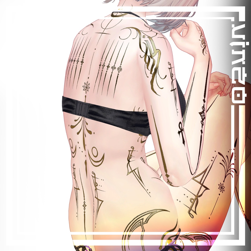 『冥界のタトゥ』 Tattoos 入れ墨 *テクスチャ* /HD 4k Textures