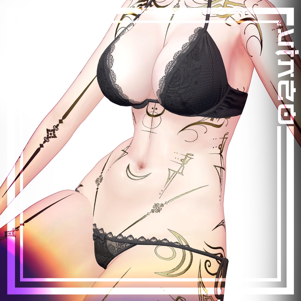 『冥界のタトゥ』 Tattoos 入れ墨 *テクスチャ* /HD 4k Textures