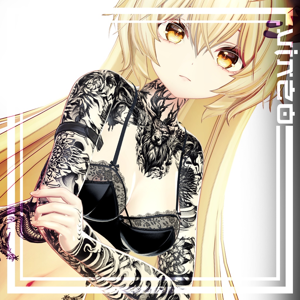 【Mayo / まよ-Oni Tattoos ルミナ】 4k Textures 入れ墨 - テクスチャ