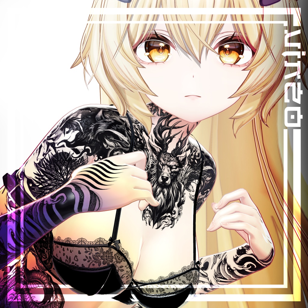 【Mayo / まよ-Oni Tattoos ルミナ】 4k Textures 入れ墨 - テクスチャ