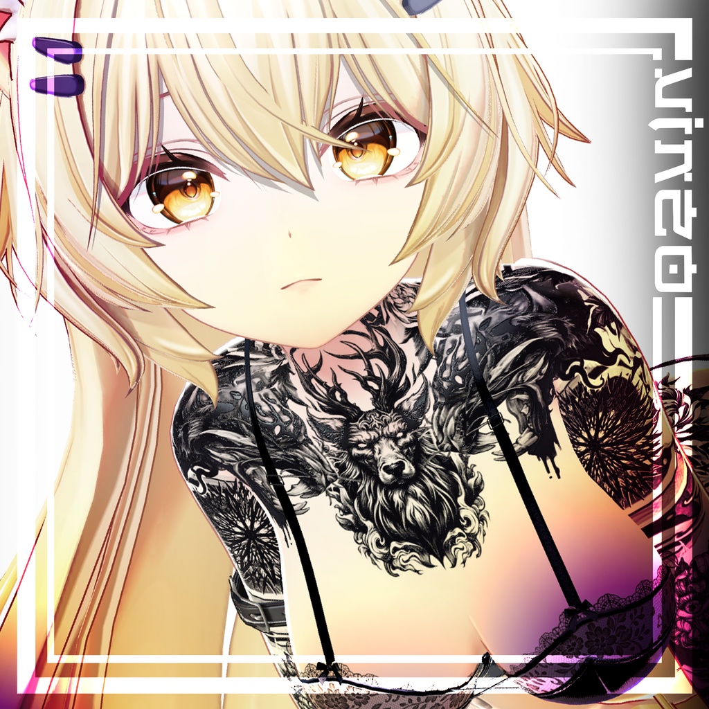 【Mayo / まよ-Oni Tattoos ルミナ】 4k Textures 入れ墨 - テクスチャ