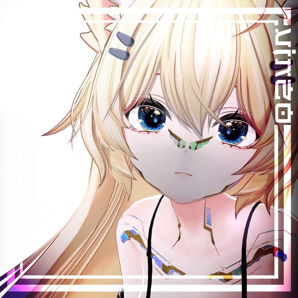 『Gold Cyberpunk Mayo / まよ』-Eyes+Makeup+Body Tex HD