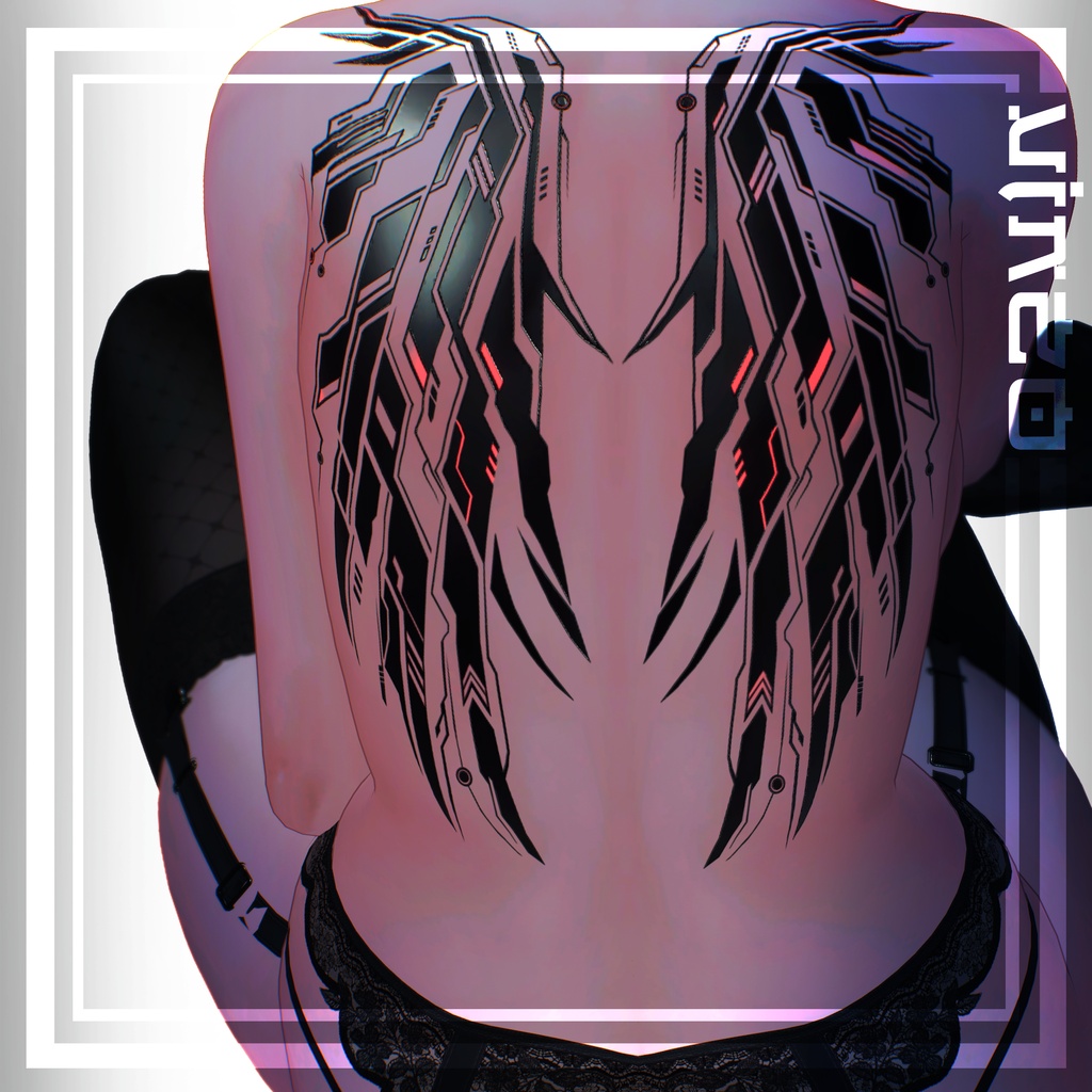 .✦ ݁˖Cyberpunk Wings - 23 Avatars.✦ ݁˖ 4k Textures 入れ墨 *テクスチャ* /HD