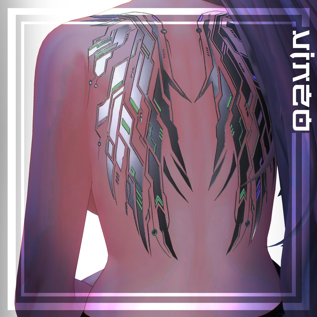 .✦ ݁˖Cyberpunk Wings - 23 Avatars.✦ ݁˖ 4k Textures 入れ墨 *テクスチャ* /HD