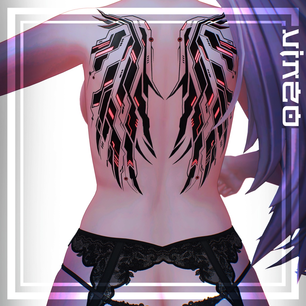 .✦ ݁˖Cyberpunk Wings - 23 Avatars.✦ ݁˖ 4k Textures 入れ墨 *テクスチャ* /HD