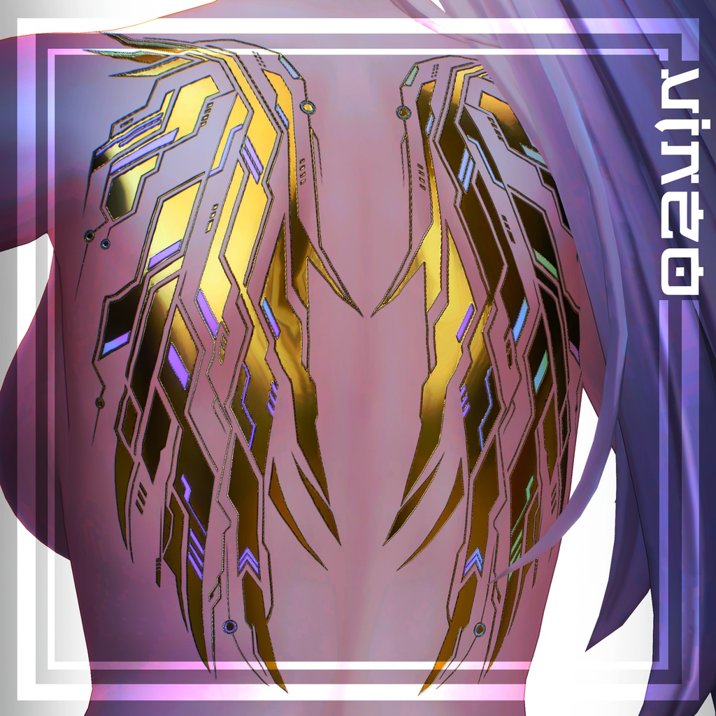 .✦ ݁˖Cyberpunk Wings - 23 Avatars.✦ ݁˖ 4k Textures 入れ墨 *テクスチャ* /HD