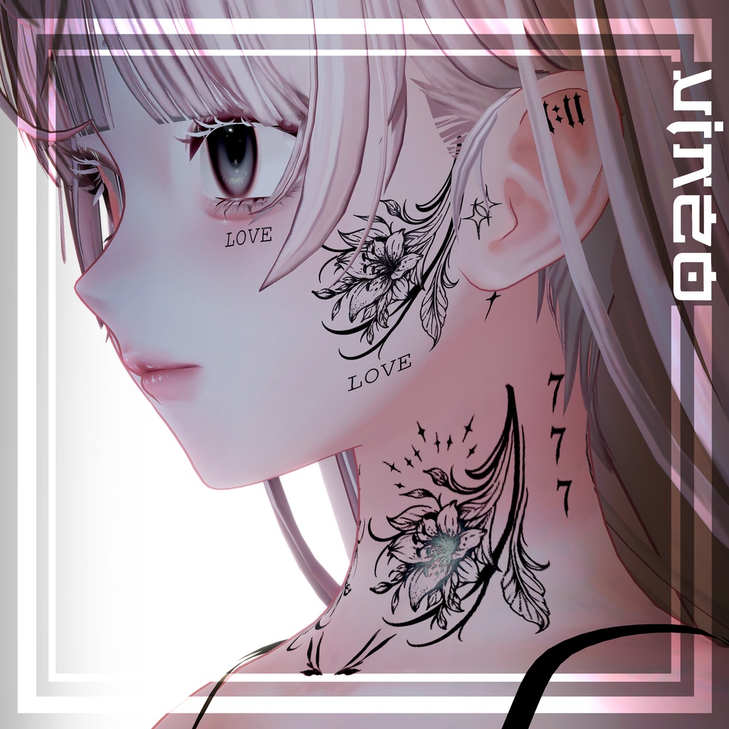 【Face Tattoos】 | 26 Avatars | 入れ墨 | HD Textures