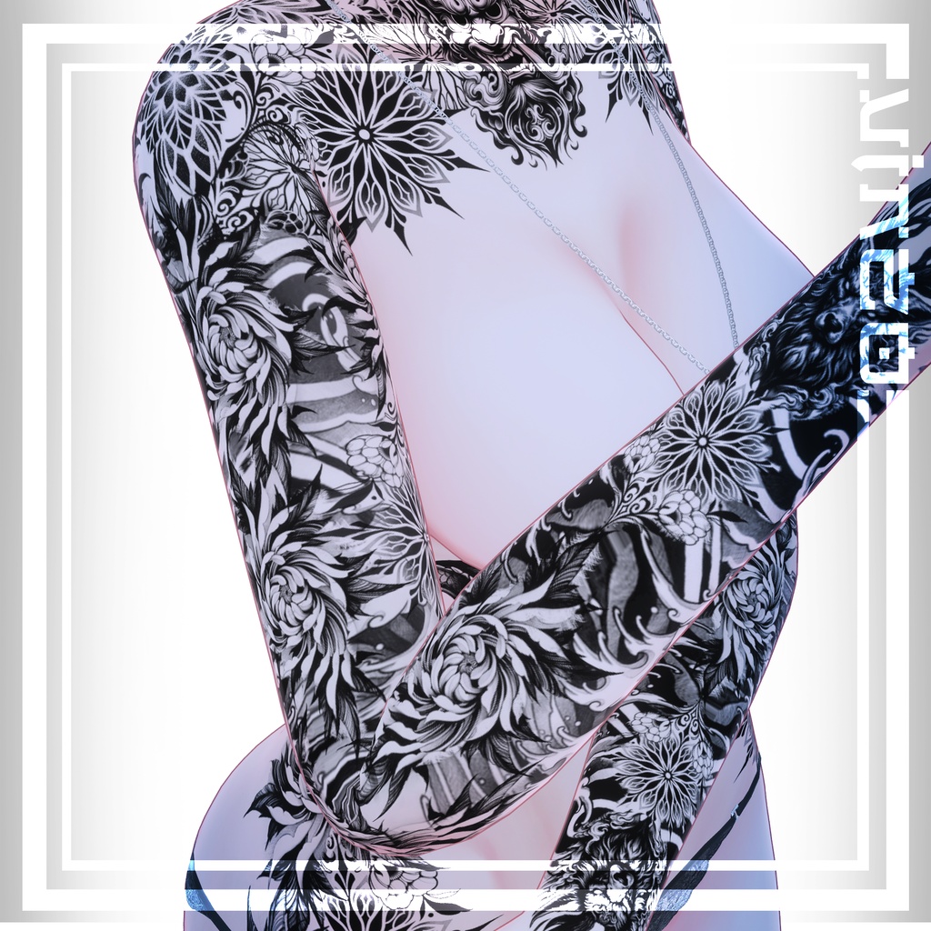 【Misaki-Oni Tattoos海咲】 4k Textures 入れ墨 - テクスチャ