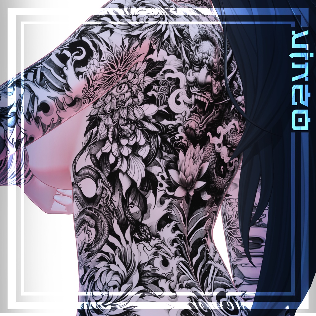 【Misaki-Oni Tattoos海咲】 4k Textures 入れ墨 - テクスチャ
