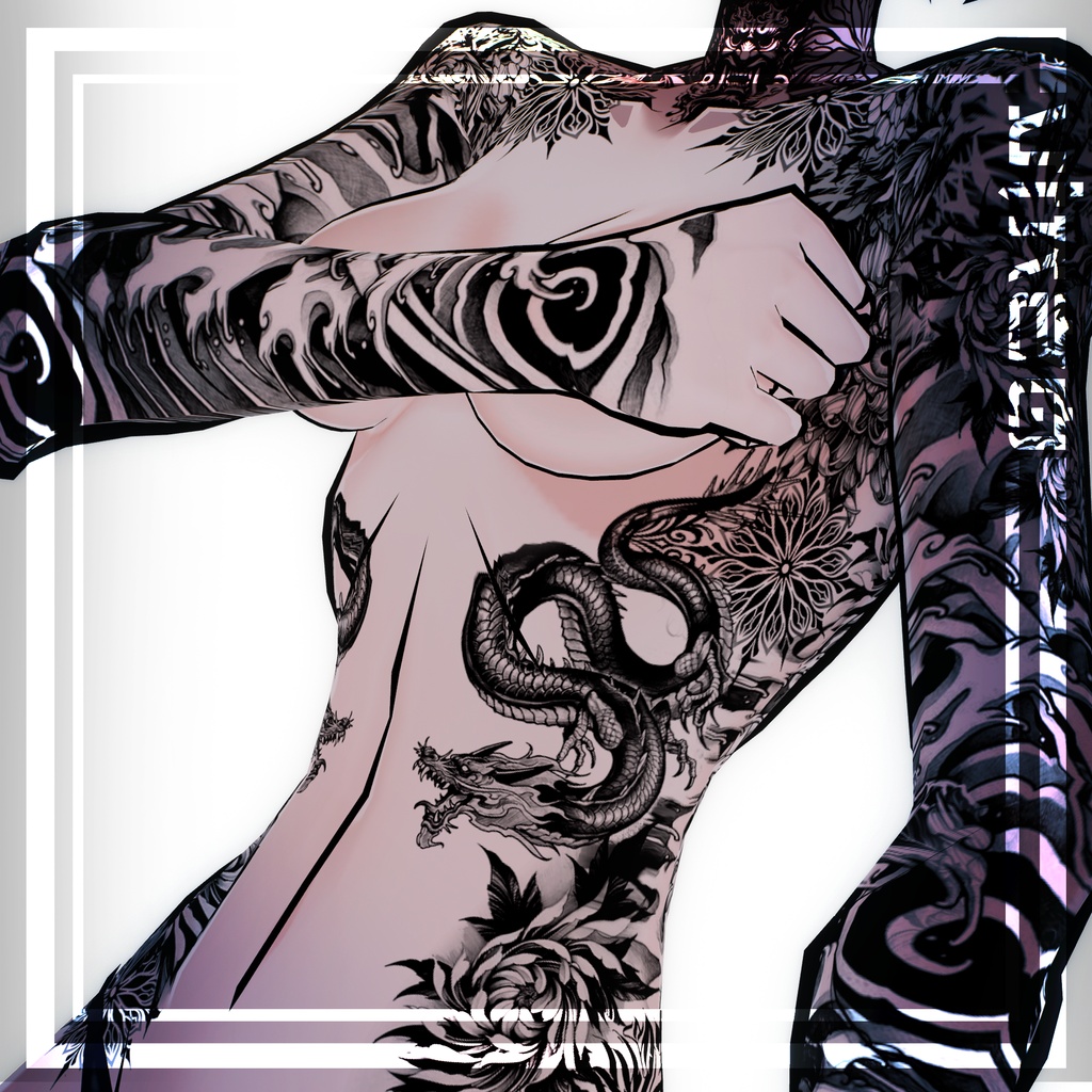 【SiuSiu-Oni Tattoos】 4k Textures 入れ墨 - テクスチャ