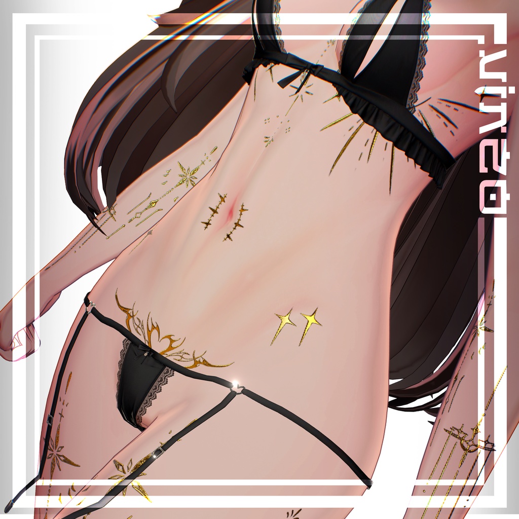 𓆩♡Venus Tattoos Kaguya Rurune & Mizuki ♡𓆪 入れ墨 *テクスチャ/4k HD