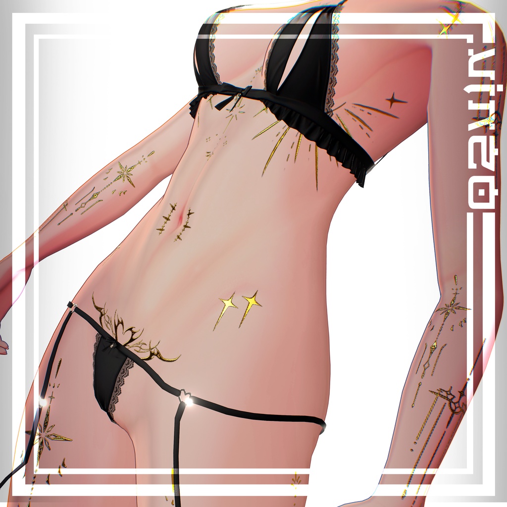 𓆩♡Venus Tattoos Kaguya Rurune & Mizuki ♡𓆪 入れ墨 *テクスチャ/4k HD