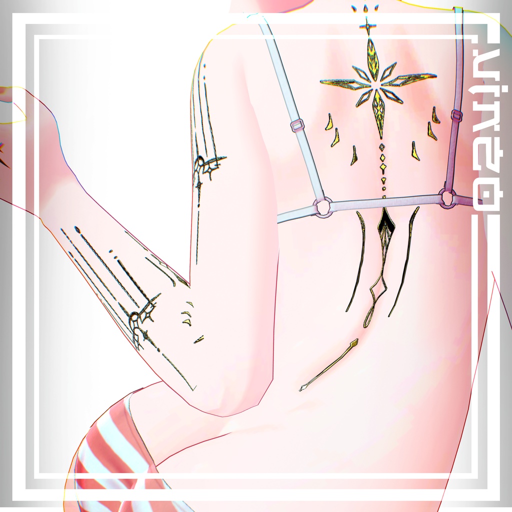 𓆩♡Venus Tattoos Chocolat,Chiffon,Lime,Plum ♡𓆪 入れ墨 *テクスチャ/4k HD