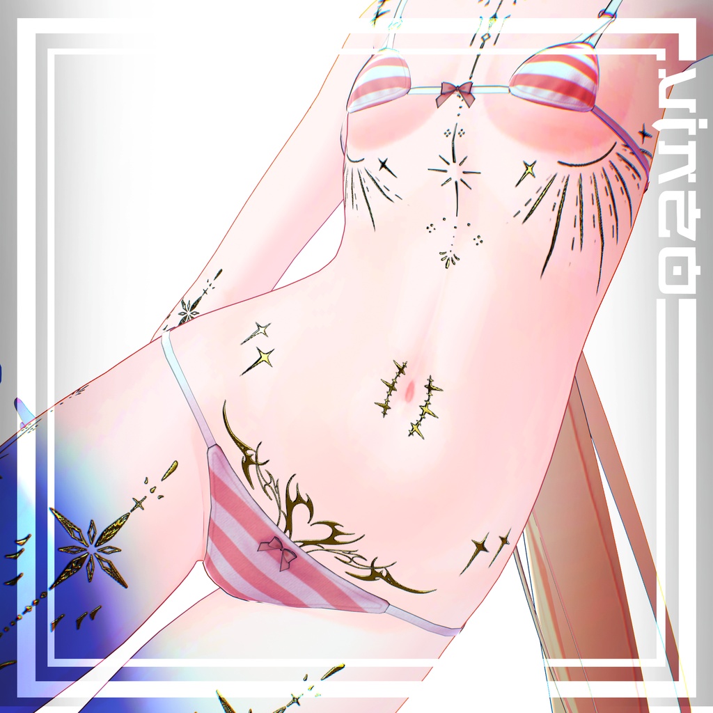 𓆩♡Venus Tattoos Chocolat,Chiffon,Lime,Plum ♡𓆪 入れ墨 *テクスチャ/4k HD