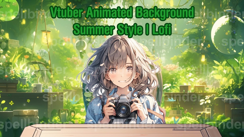 Vtuber Animated Background - summer forest background