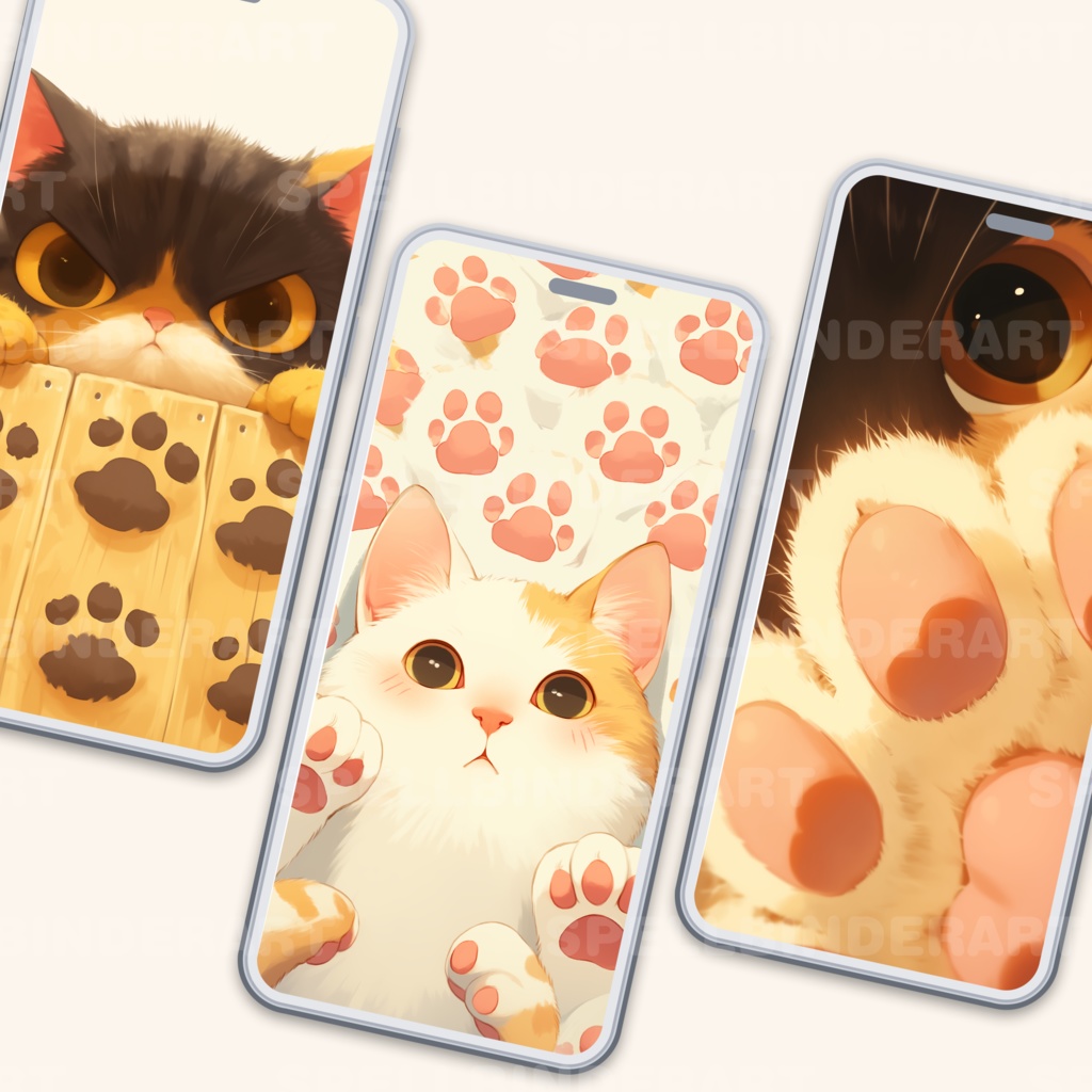 Cat Paw Wallpaper | phone wallpaper | cute wallpapers | kawaii kitten lock screen aesthetic anime wallpaper