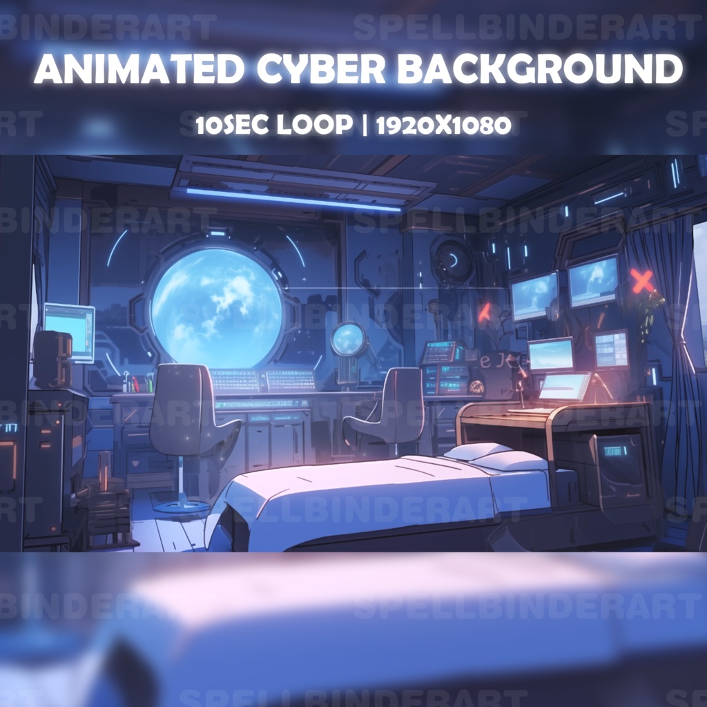 Cyber Background Animated - desktop wallpaper