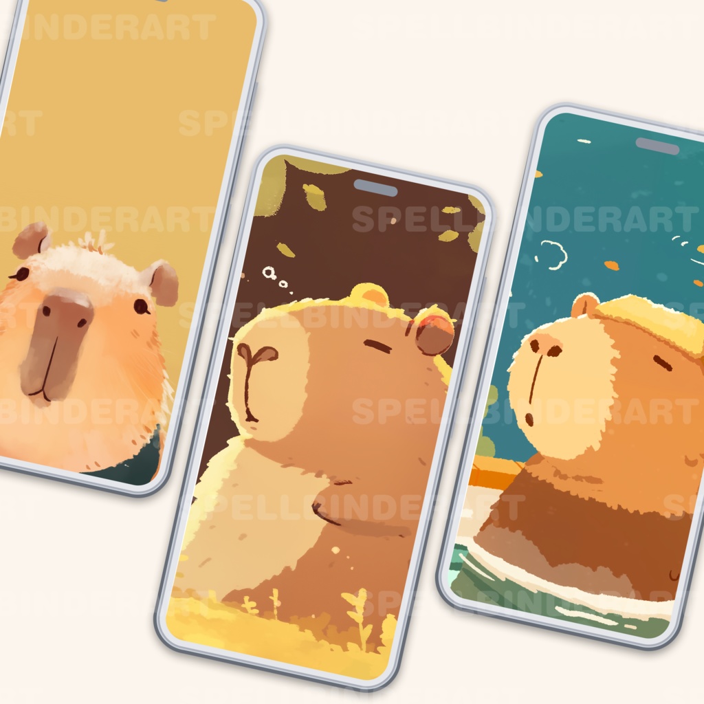 Capybara wallpaper | animal wallpaper | desktop wallpaper | phone wallpaper | homescreen theme | wallpaper | spring