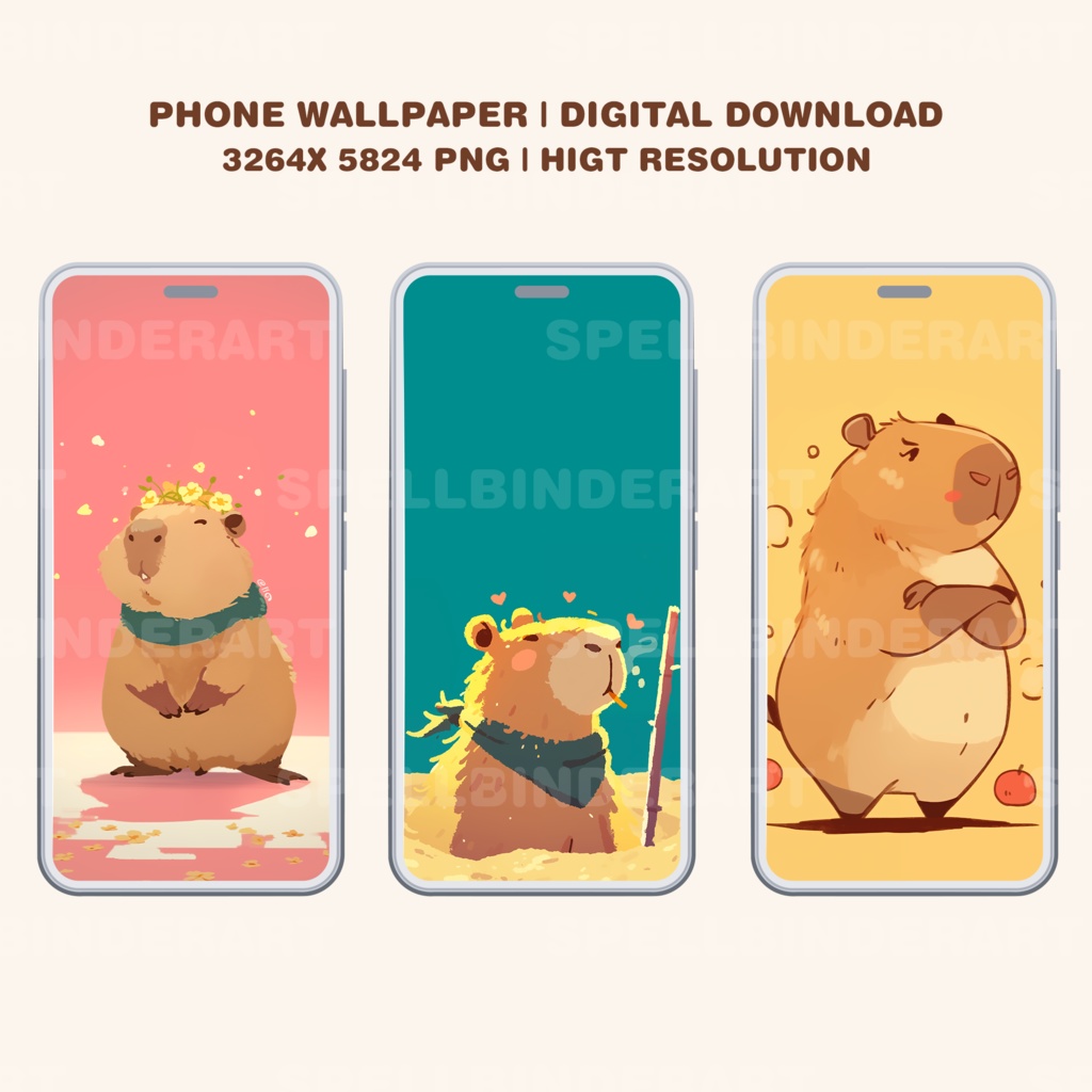 Capybara wallpaper | animal wallpaper | desktop wallpaper | phone wallpaper | homescreen theme | wallpaper | spring