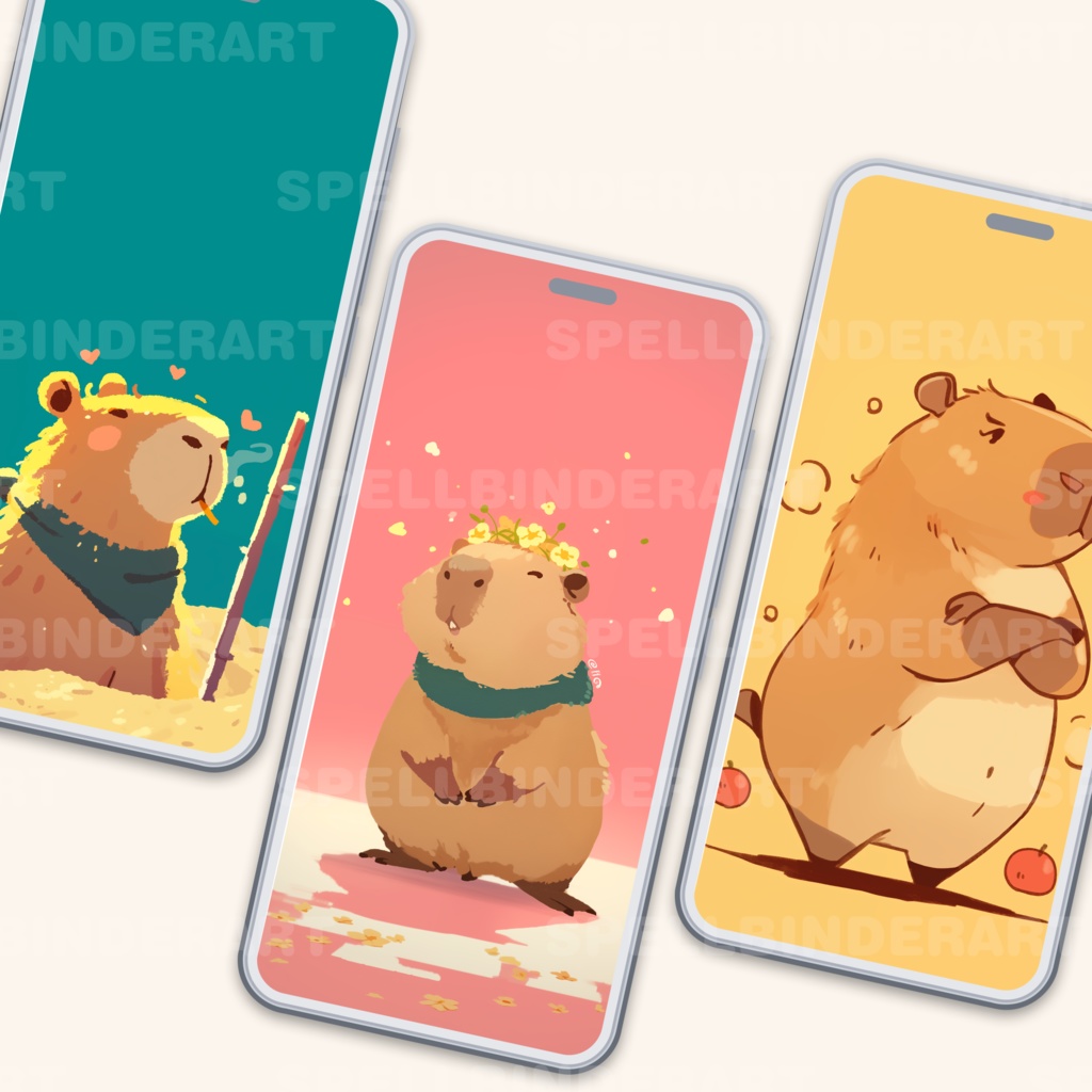Capybara wallpaper | animal wallpaper | desktop wallpaper | phone wallpaper | homescreen theme | wallpaper | spring