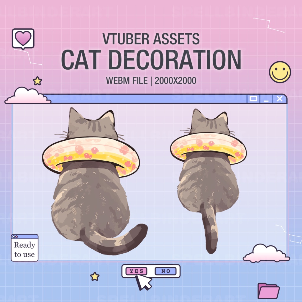 Animated cat tail | cute animal | vtuber assets | Decoration | Twitch | YouTube | Streaming | Instant Download | Digital download