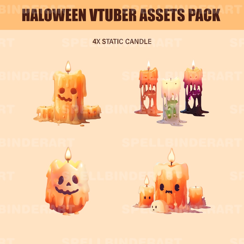 Vtuber Halloween pack | Transparent | Cute | Kawaii | Chair | Digital Assets | Digital Download | Stream Decoration