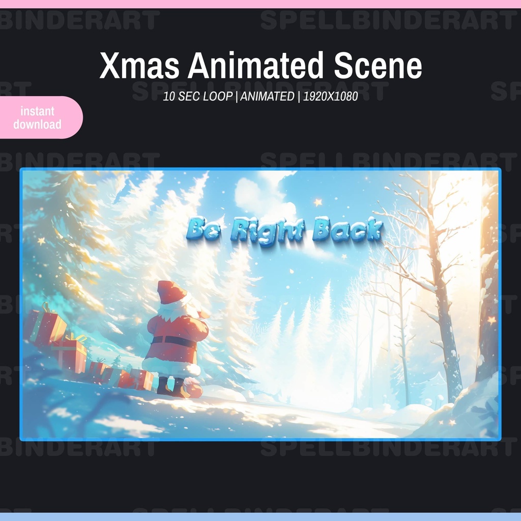 Christmas Animated Background Pack | Animated background | vtuber assets | twitch streamer assets