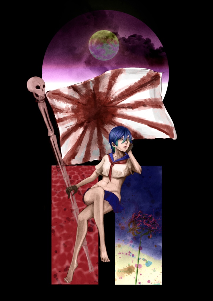 【創作】「夜」千草 Tシャツ