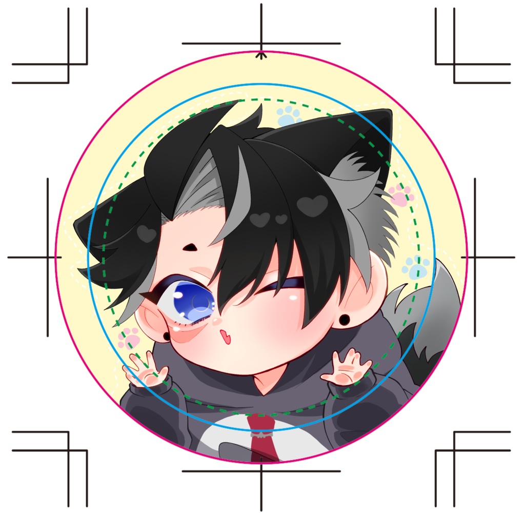 仔犬ぷにぷに缶バッジ