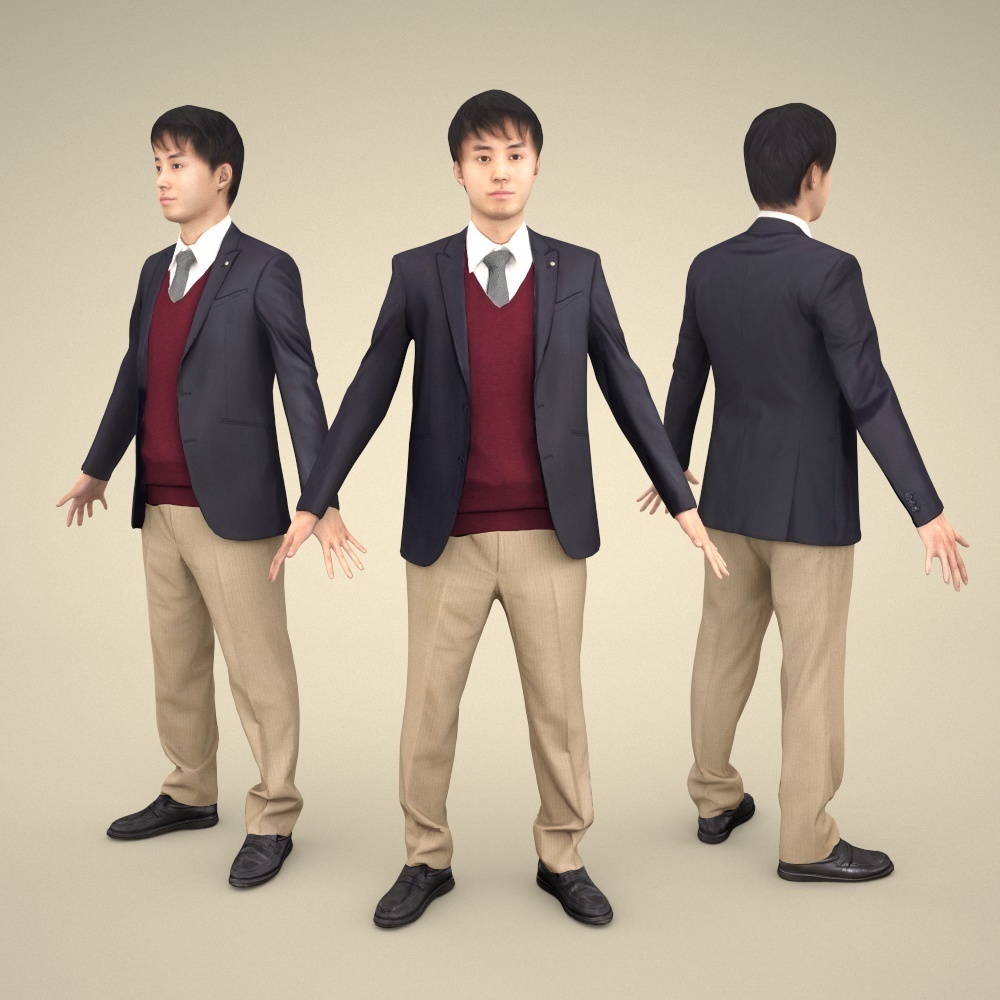 アニメーション付の3D人モデル 104_Sota